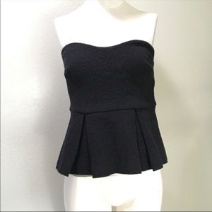 FREE PEOPLE BLACK STRAPLESS TOP